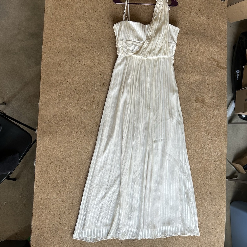 MAXAZRIA BCBG Maxi Dress 10-12 Silk Chiffon Whimsical Grecian Wedding Odyssey